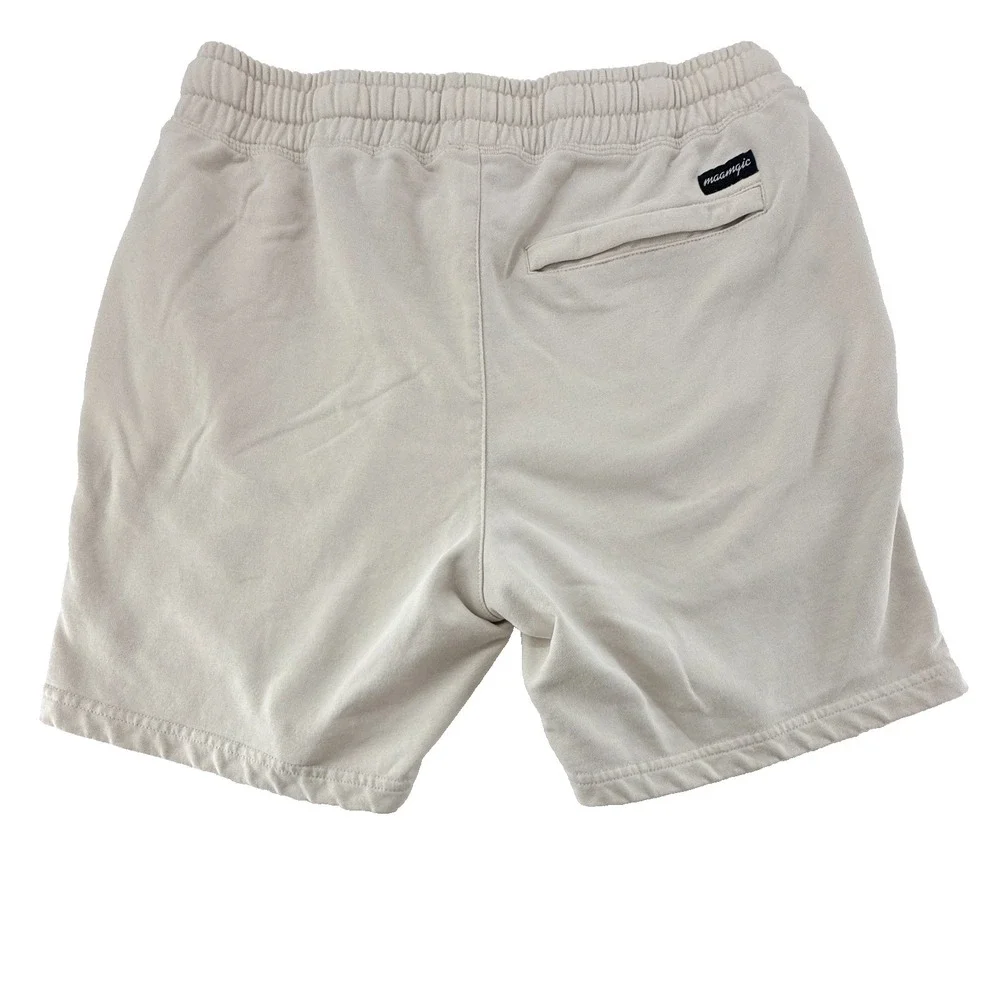 Maamgic Mens Knit Cozy Knitted Casual Shorts in Tan Brown color size Medium